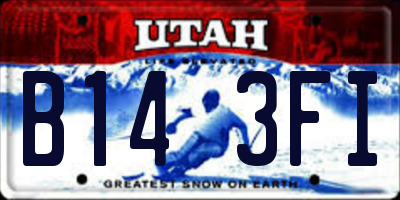 UT license plate B143FI