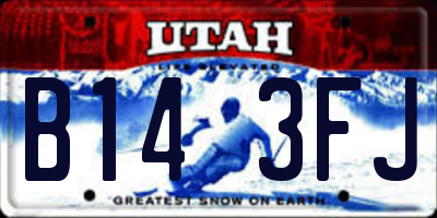 UT license plate B143FJ