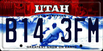 UT license plate B143FM