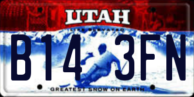 UT license plate B143FN