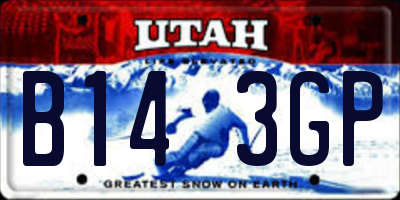UT license plate B143GP