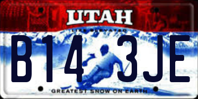 UT license plate B143JE