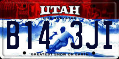 UT license plate B143JI