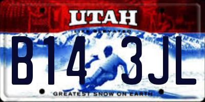 UT license plate B143JL