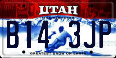 UT license plate B143JP