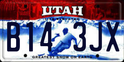 UT license plate B143JX
