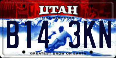 UT license plate B143KN