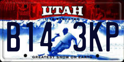 UT license plate B143KP