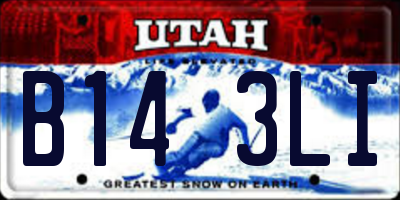 UT license plate B143LI