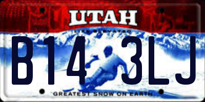 UT license plate B143LJ
