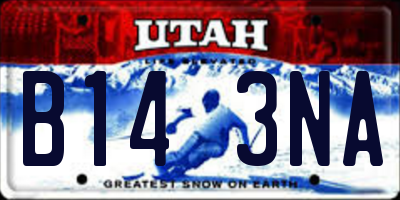 UT license plate B143NA