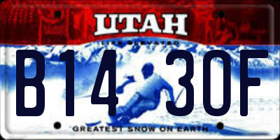 UT license plate B143OF