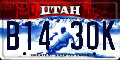 UT license plate B143OK