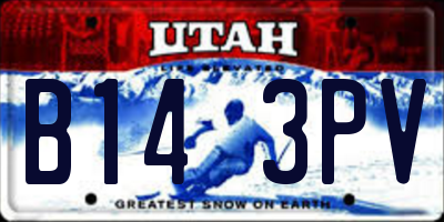 UT license plate B143PV