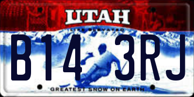 UT license plate B143RJ