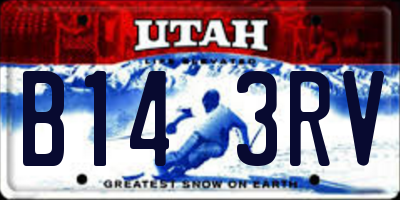 UT license plate B143RV