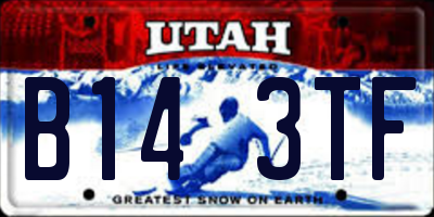 UT license plate B143TF