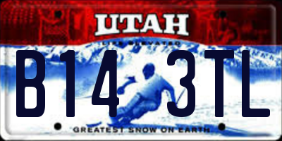 UT license plate B143TL