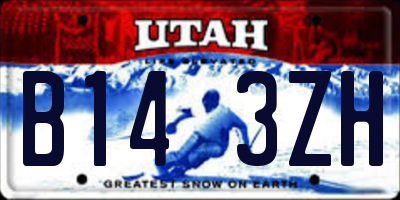 UT license plate B143ZH