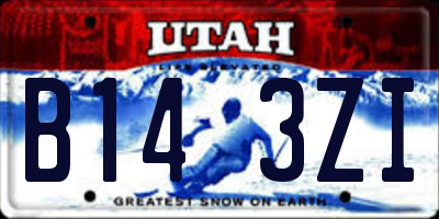 UT license plate B143ZI