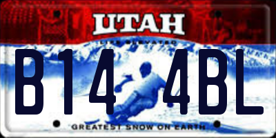 UT license plate B144BL