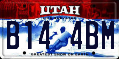 UT license plate B144BM