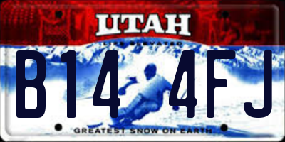 UT license plate B144FJ