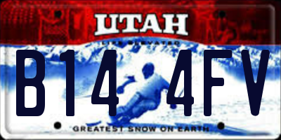 UT license plate B144FV