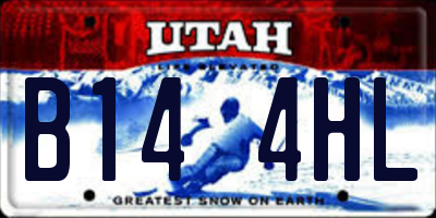 UT license plate B144HL