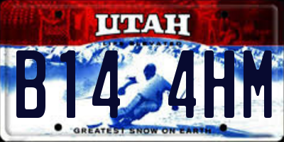 UT license plate B144HM