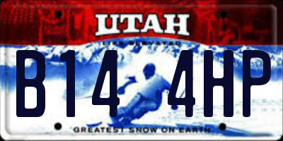 UT license plate B144HP