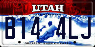 UT license plate B144LJ