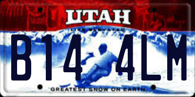 UT license plate B144LM