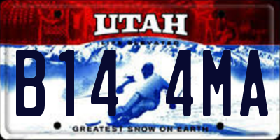 UT license plate B144MA