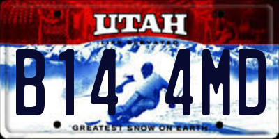 UT license plate B144MD