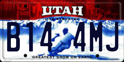 UT license plate B144MJ