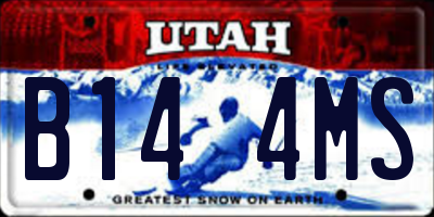 UT license plate B144MS