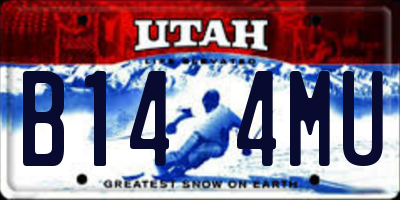 UT license plate B144MU