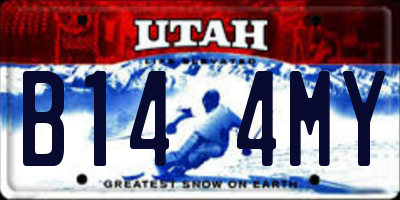 UT license plate B144MY