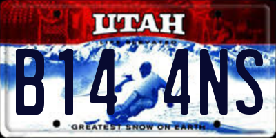 UT license plate B144NS
