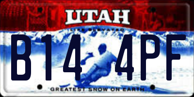 UT license plate B144PF