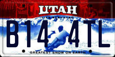 UT license plate B144TL