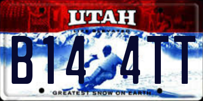 UT license plate B144TT