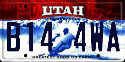 UT license plate B144WA