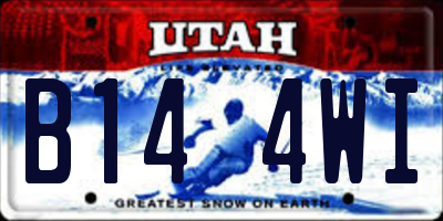 UT license plate B144WI