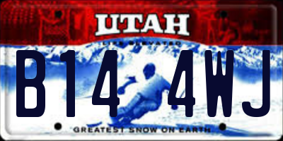 UT license plate B144WJ