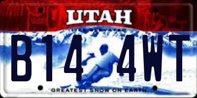 UT license plate B144WT