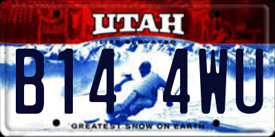 UT license plate B144WU