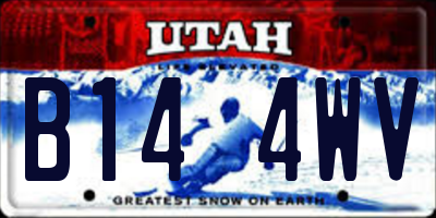UT license plate B144WV
