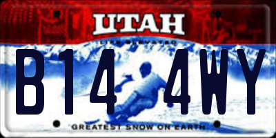 UT license plate B144WY
